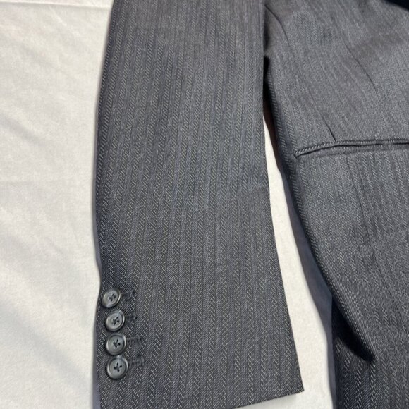 Marc by Marc Jacobs gray and blue striped mens 100% wool blazer size medium USA - Picture 10 of 16